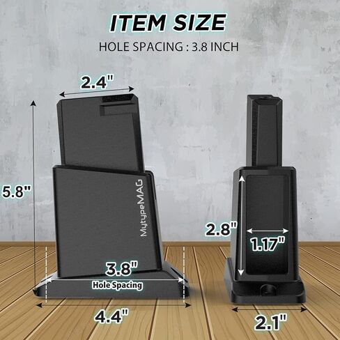 Gun Wall Mount with Universal Mag Holder for 223/5.56 Rifle, Vertical AR Wall Mount Display with Solid PA Material Afford 300Lbs of Holding Strength, AR Mags Storage Rack in Kuwait