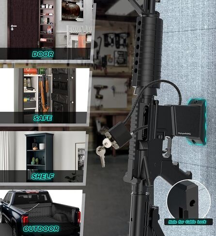 Gun Wall Mount with Universal Mag Holder for 223/5.56 Rifle, Vertical AR Wall Mount Display with Solid PA Material Afford 300Lbs of Holding Strength, AR Mags Storage Rack in Kuwait