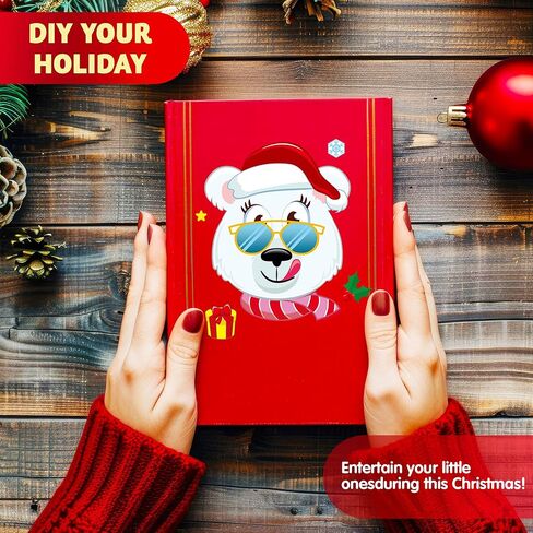 JOYIN 45 Pcs Christmas Make A Face Sticker, Xmas Stickers Make Your Own Arts & Crafts with Santa Santa, Gnome, Reindeer, Snowman,Christmas Mix & Match Gifts for Kids School Activities Party Supplies in Saudi Arabia