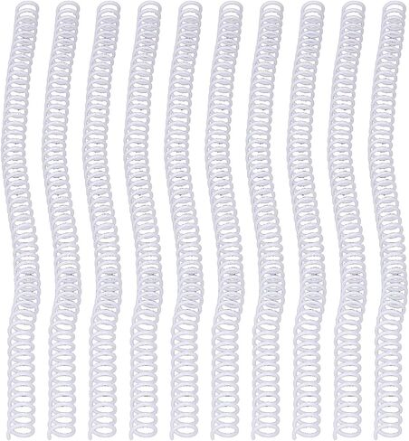100Pcs 9.5mm Plastic Spiral Binding Coils, 3/8in Diameter, 48 Teeth, 4: Io, 75 Sheet Acity for, Coil S (White) in Saudi Arabia