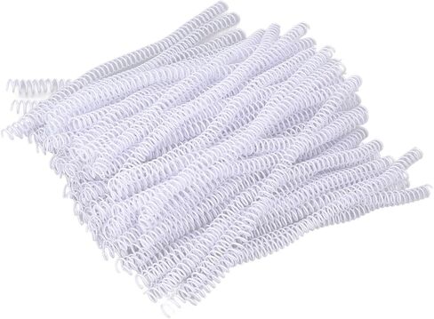 100Pcs 9.5mm Plastic Spiral Binding Coils, 3/8in Diameter, 48 Teeth, 4: Io, 75 Sheet Acity for, Coil S (White) in Saudi Arabia