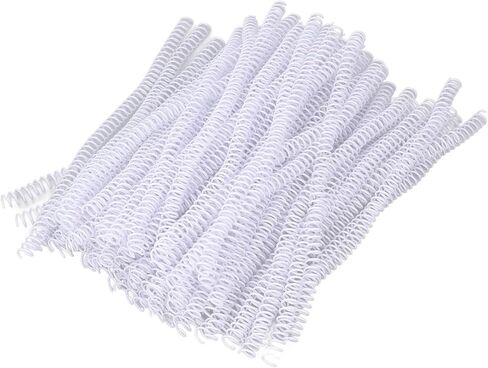 100Pcs 9.5mm Plastic Spiral Binding Coils, 3/8in Diameter, 48 Teeth, 4: Io, 75 Sheet Acity for, Coil S (White) in Saudi Arabia