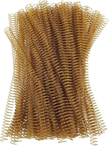 Spiral Binding Coils 14.3mm Diameter 115 Sheet Capacity 4:1 Pitch 48 Rings Iron Coils 100 Pack for Binding Machines Office Document Presentation (Gold) in Saudi Arabia