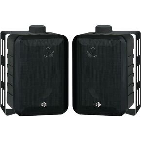 BIC AMERICA RTRV44-2 4 RtR Series 3-Way Indoor/Outdoor Speakers (Black) - TWO YEARS in Saudi Arabia