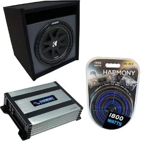 Harmony Audio Universal Car Stereo Paintable Ported 10" Kicker Bundle Comp C10 Sub Box Enclosure & Harmony HA-A400.1 Amp in Saudi Arabia
