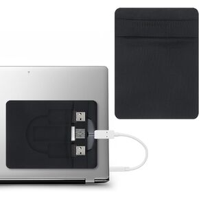 Slim Mouse Holder for Laptop, Universal Stick-On Mouse Pouches with Reusable Adhesive, Portable Hard Drive Sleeve Mouse Storage Bags for Computer Office Home in Kuwait