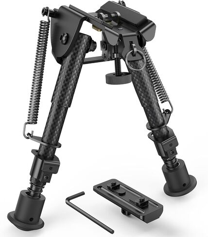 MidTen حبال مسمار Bipod للبنادق bipod لـ M-Rail bipod مع محول M-Rail 6-9 بوصة من الألومنيوم وألياف الكربون in Kuwait