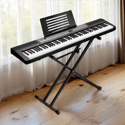 AODSK Single-X Keyboard Stand Adjustable Width & Height,Piano Stand with Locking Straps & Quick Release Mechanism (Keyboard Stand) in Kuwait
