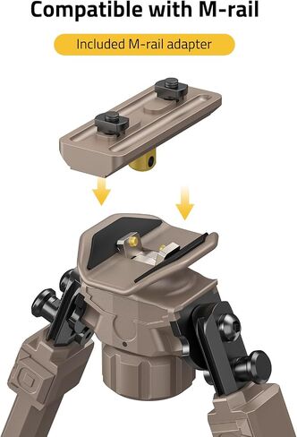 CVLIFE Adjustable Rifle Bipod with Adapter Compatible with M-Rail and Sling Stud for Hunting in Saudi Arabia