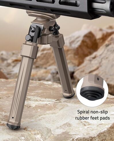 CVLIFE Adjustable Rifle Bipod with Adapter Compatible with M-Rail and Sling Stud for Hunting in Saudi Arabia
