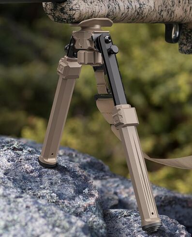 CVLIFE Adjustable Rifle Bipod with Adapter Compatible with M-Rail and Sling Stud for Hunting in Saudi Arabia