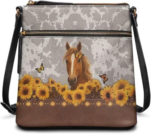 Leather Women Crossbody Hobo Bag Satchel Purse Handbag with Adjustable Shoulder Strap and Zipper Pockets in Saudi Arabia