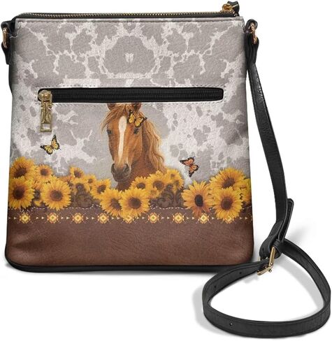 Leather Women Crossbody Hobo Bag Satchel Purse Handbag with Adjustable Shoulder Strap and Zipper Pockets in Saudi Arabia
