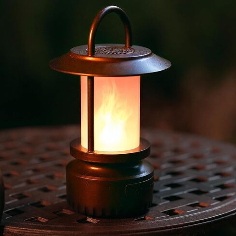 مكبرات صوت بلوتوث خارجية - لهب LED واقعي مع 13 خيار لون، صوت قوي 5 وات، مكبرات صوت لاسلكية خارجية مع صوت جهير عميق للحفلات والتخييم والتخييم والأجواء المنزلية (عبوة واحدة) in Saudi Arabia
