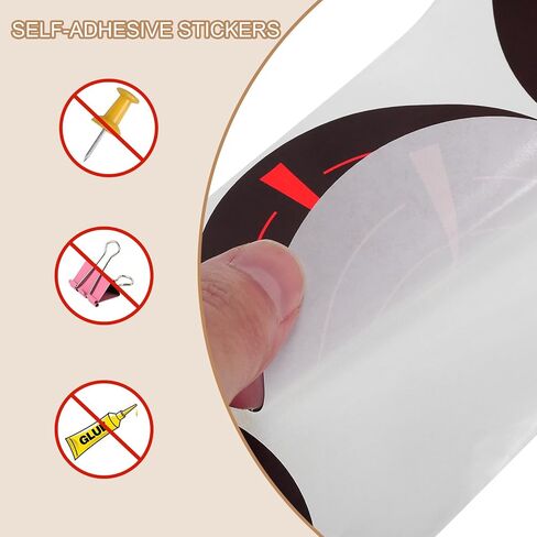 3" Fluorescent Round Splatter Target Stickers, 1 Roll Reactive Paper Targets Adhesive Bullseye Shooting Targets for Shooting Range Practice, Black/Red in Saudi Arabia