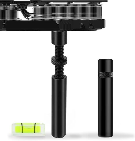 Graphics Card GPU Support Bracket: GPU Sag Bracket Video Card Stand GPU Holder Graphics Card Support with Rectangular Bubble Level Black (L 74-120mm) in Saudi Arabia