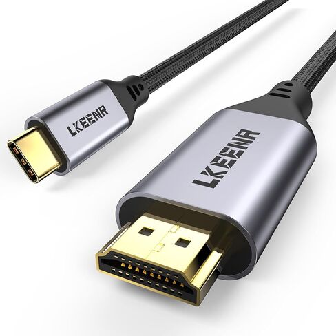 USB C to HDMI Cable 4K 60Hz [5FT/1.5M, Braided] Aluminum HDR Type-C to HDMI 2.0 Cord, Thunderbolt 3/4/5 Compatible for iPhone 15/16 Series, MacBook Pro/Air, iPad, Surface, Galaxy, XPS in Saudi Arabia