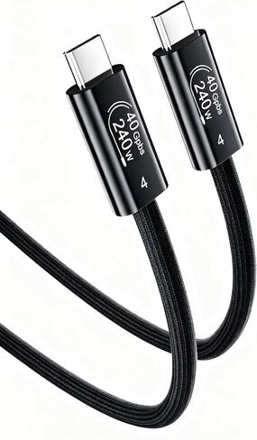 كابل AIRSKY USB-C إلى USB C 3.3FT، كابل USB 4 لكابل Thunderbolt 4، 240 واط، كابل فيديو USB C، 40 جيجابت في الثانية، شاشة 8K HD، متوافق مع Thunderbolt 4/3، iPhone 17/16/15، MacBook، Hub، Dock والمزيد in Kuwait