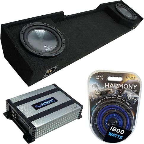 Harmony Audio متوافق مع 1988-1998 Chevy CK Silverado Extended Cab Truck Harmony Bundle R104 Dual 10" Sub Box & HA-A400.1 in Saudi Arabia
