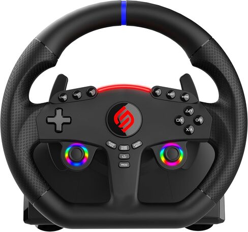 SUBSONIC – Superdrive 270 GT-5 Steering Wheel - PS5 LED steering wheel with dual sticks, 270° rotation, pedals and paddle shifters. Compatible with PS5 and PC – Black in Saudi Arabia