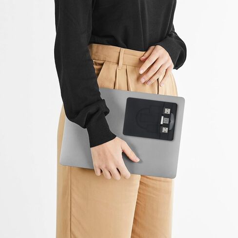 Slim Mouse Holder for Laptop, Universal Stick-On Mouse Pouches with Reusable Adhesive, Portable Hard Drive Sleeve Mouse Storage Bags for Computer Office Home in Kuwait