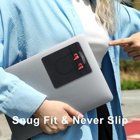 Slim Mouse Holder for Laptop, Universal Stick-On Mouse Pouches with Reusable Adhesive, Portable Hard Drive Sleeve Mouse Storage Bags for Computer Office Home in Kuwait