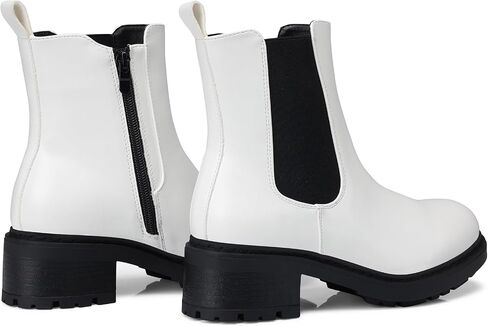 Shibever Womens Otchle Boots Chelsea: مكتنزة منخفضة الكعب مستدير أحذية تشيلسي تشيلسي للنساء - انزلق على الجوارب الكاحل المرنة خريف 2025 in Saudi Arabia