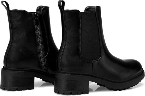 Women's Chelsea Boots Ankle: Slip on Chunky Heel Platform Booties | Side Zipper, Lug Sole Fashion Ankle Boots for Fall 2026, Casual Comfortable Chelsea Boots Shoes Size 6-11 in Saudi Arabia