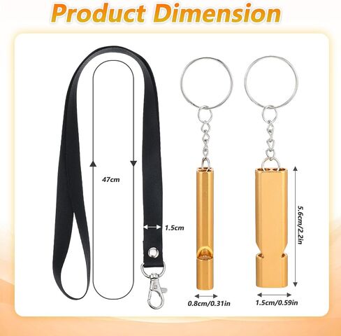 3 Pack Coach Whistle with Lanyard, Loud Double Tube Emergency Whistle Metal Sports Whistle with Keychain for Coaches, Referees, Teachers, Emergency in Saudi Arabia