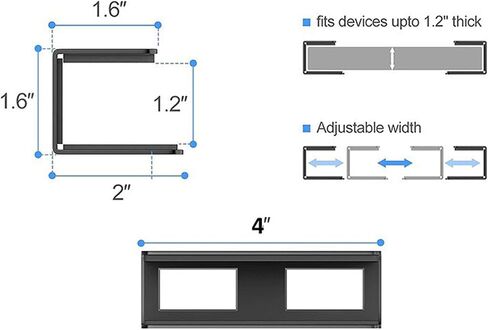 Under Desk Laptop Mount, Aluminum Alloy Metal Under Desk Shelf Device Holder with Anti Scratch Silicone, Under Desk Laptop Storage Mount for Keyboards,Tablets (Black) in Saudi Arabia