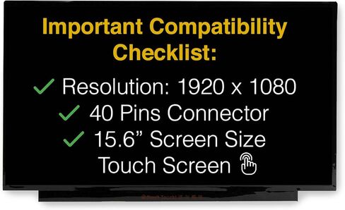 Screen for B156HAK02.1 HW1B 40 Pins Touch Screen Replacement FHD 1920 x 1080 LCD LED Display with Tools in Saudi Arabia
