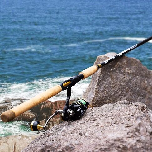 Sougayilang 7’ Fishing Rod and Reel Spinning Combo, 2 Piece Fishing Rod, Size 4000 Reel, Right/Left Handle Position, Suitable for Inshore Fishing in Saudi Arabia