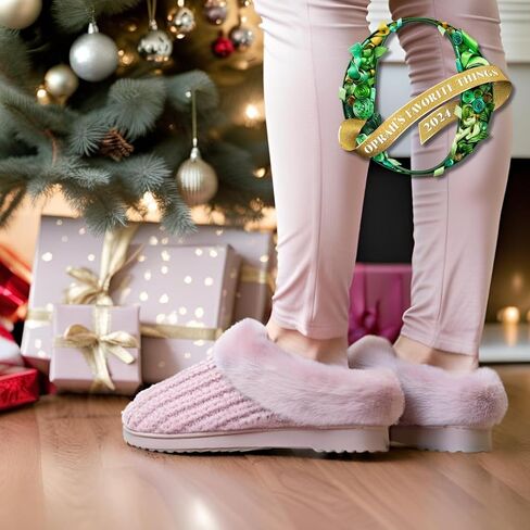 Dearfoams Women's Memory Foam Cozy Soft House Slippers Gifts for Women Hannah Knit Clog House Shoes in Saudi Arabia
