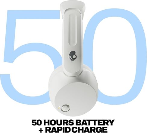 Skullcandy Icon 180 Wireless On-Ear Bluetooth Headphones, Up to 50 Hours Battery, Lightweight and Travel Ready, Secure Fit, Sweat and Water Resistant, Microphone iPhone Android - True Black in Saudi Arabia