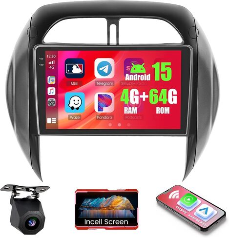 راديو سيارة 4+64 جيجابايت Android 15 لسيارة Toyota RAV4 (LHD) 2003 2004 2005 Wireless Carplay Android Auto، Realdio 9 بوصة شاشة لمس داخلية لـ RAV4 ستيريو مع WiFi Bluetooth GPS FM/RDS EQ كاميرا احتياطية MIC in Saudi Arabia