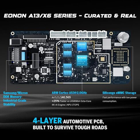 Eonon 4+64GB 10.1" Android 14 Car Stereo for Honda Accord 2008-2012 | Wireless CarPlay Android Auto GPS satellite navigation Bluetooth 5.4 WiFi interne custom fit dashboard for Honda in Kuwait