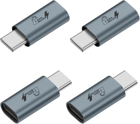 Pastall 4-Pack USB Data Blocker & USB C Data Blocker، حماية ضد التنزيل غير القانوني وجاكيت العصير للهواتف الذكية، وأجهزة الكمبيوتر، والكمبيوتر المحمول، والكمبيوتر اللوحي، فقط للشحن in Kuwait