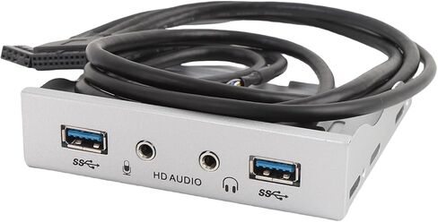 Dpofirs Floppy Drive Front Panel Versatile USB 3.0 Hub for Efficient Data Transfer for Computer Case 19 Pin Sound Interface Panel to USB3.0 (#1) in Saudi Arabia