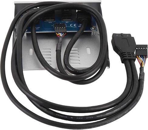 Dpofirs Floppy Drive Front Panel Versatile USB 3.0 Hub for Efficient Data Transfer for Computer Case 19 Pin Sound Interface Panel to USB3.0 (#1) in Saudi Arabia