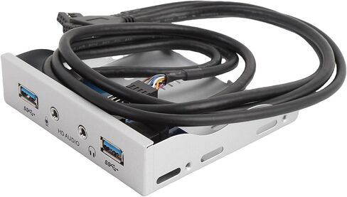 Dpofirs Floppy Drive Front Panel Versatile USB 3.0 Hub for Efficient Data Transfer for Computer Case 19 Pin Sound Interface Panel to USB3.0 (#1) in Saudi Arabia