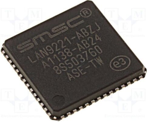 تقنية Microchip، LAN9221-ABZJ، وحدة تحكم Ethernet - 10/100 Base-T/TX - Phy - واجهة متوازية - 56 دبابيس QFN (8x8) (5 عناصر/عناصر) in Saudi Arabia