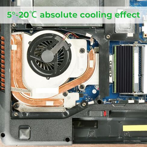 مبدد حرارة M.2 SSD، 4 قطع NVMe Heatsink لـ 2280 SSD NVMe Heatsink مع وسادة حرارية وأشرطة مطاطية سوداء للكمبيوتر/PS5 M.2 PCIE NVMe SSD أو M.2 SATA SSD in Kuwait
