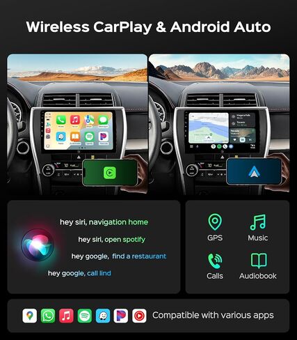 64G Car Stereo Radio for Toyota Camry 2012-2014, 10.2" IPS HD Touch Screen Wireless CarPlay Android Auto/WiFi/GPS/FM/SWC/Bluetooth/1080P Backup Camera in Saudi Arabia
