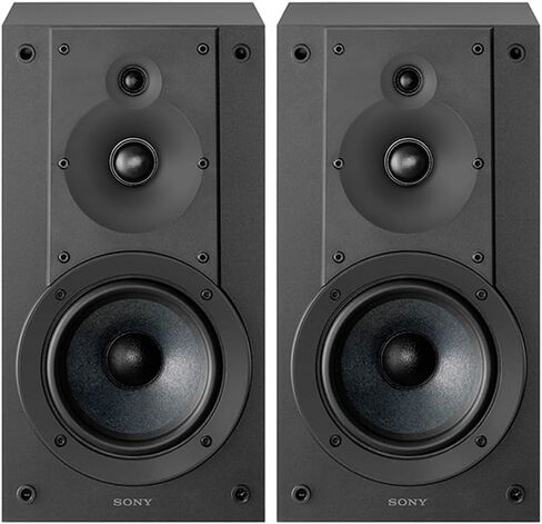 مكبرات صوت Sony SS-CS5M2 3-Way 3-Driver Hi-res Bookshelf (زوج) حزمة 2025 مع حزمة مع حزمة حماية محسنة CPS لمدة سنة واحدة، وكابل سلك مكبر صوت Deco Essentials بطول 100 قدم و5 أزواج من مقابس الموز in Saudi Arabia