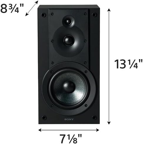 مكبرات صوت Sony SS-CS5M2 3-Way 3-Driver Hi-res Bookshelf (زوج) حزمة 2025 مع حزمة مع حزمة حماية محسنة CPS لمدة سنة واحدة، وكابل سلك مكبر صوت Deco Essentials بطول 100 قدم و5 أزواج من مقابس الموز in Saudi Arabia