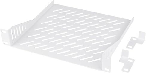 GeeekPi 1U Server Rack Shelf, 7.87" Depth Vented Rack Mount Cantilever Tray for 10 Inch Network Equipment Rack & Cabinet and DeskPi RackMate T1/T0 Server Cabinet (White) in Saudi Arabia