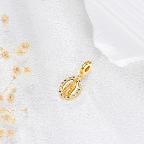 Cross Charms Beads for Bracelets 925 Sterling Silver Cross Turquoise Pendant Religious Jewelry Gifts for Women Bracelet&Necklace in Kuwait