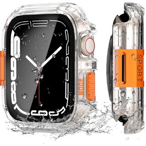 حافظة متينة لساعة Apple Watch Ultra/Ultra 2/Ultra 3 مقاس 49 مم، مصد درع معدني وكمبيوتر شخصي + طقم واقي شاشة من الزجاج المقسى غطاء أنيق واقٍ مضاد للصدمات متوافق مع iWatch Men in Kuwait