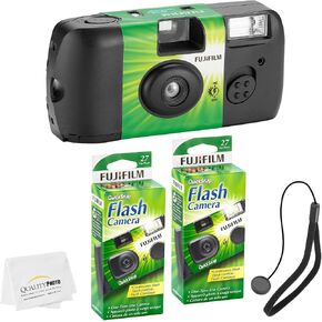 Fujifilm QuickSnap Flash 400 Disposable 35mm Camera + Quality Photo Microfiber Cloth in Kuwait
