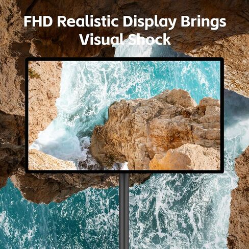 32 inch portable tv on wheels,8G +128G,8-core qualcomm cpu rolling tv with 4K camera, 1080p built-in battery(4-6h),android 13 OS, full swivel rotation in Saudi Arabia